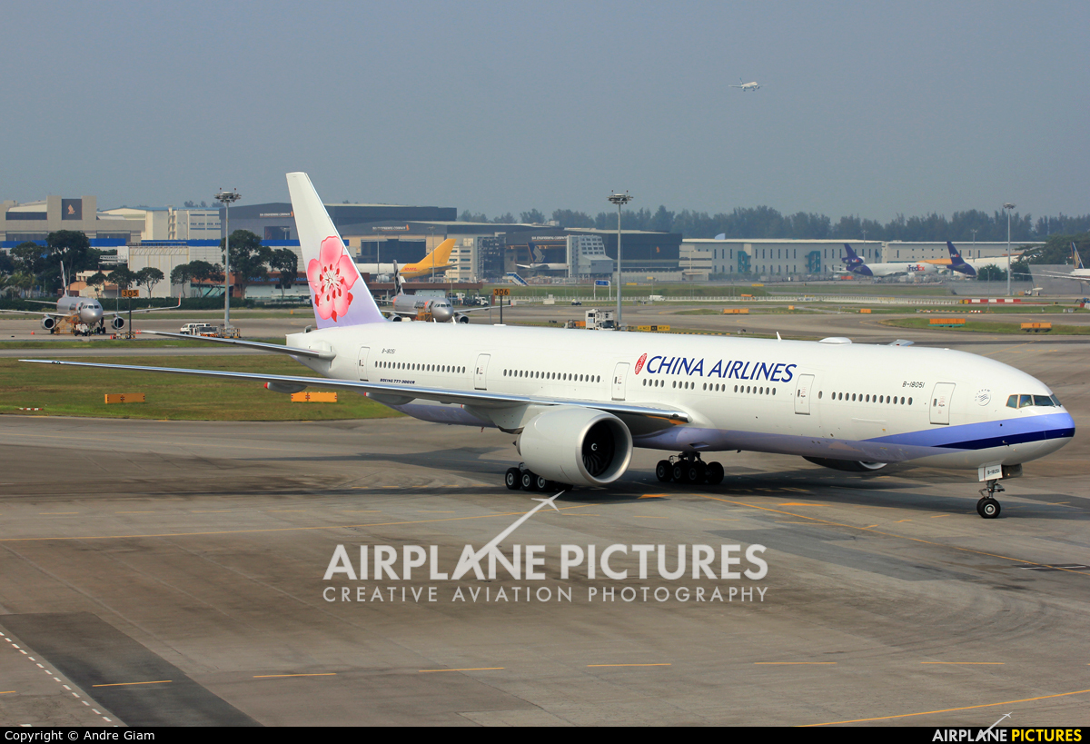 China Airlines B-18051 aircraft at Singapore - Changi
