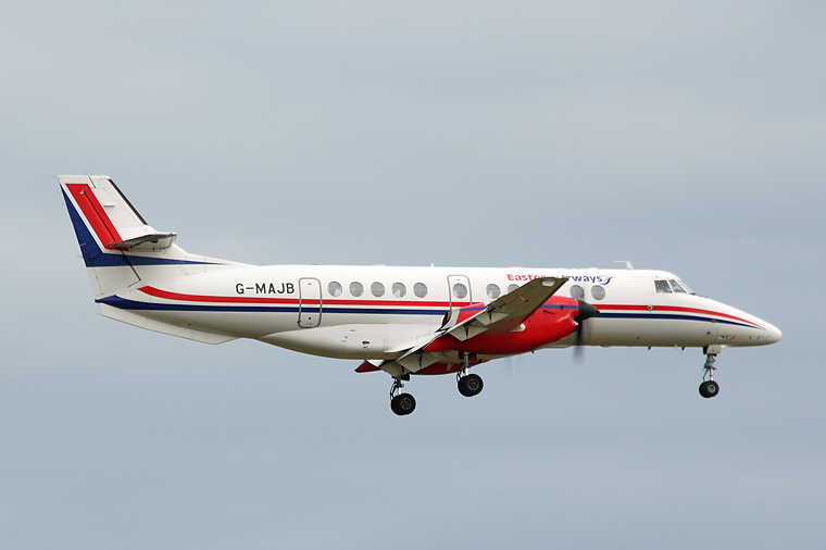 Eastern Airways G-MAJB aircraft at Aberdeen / Dyce