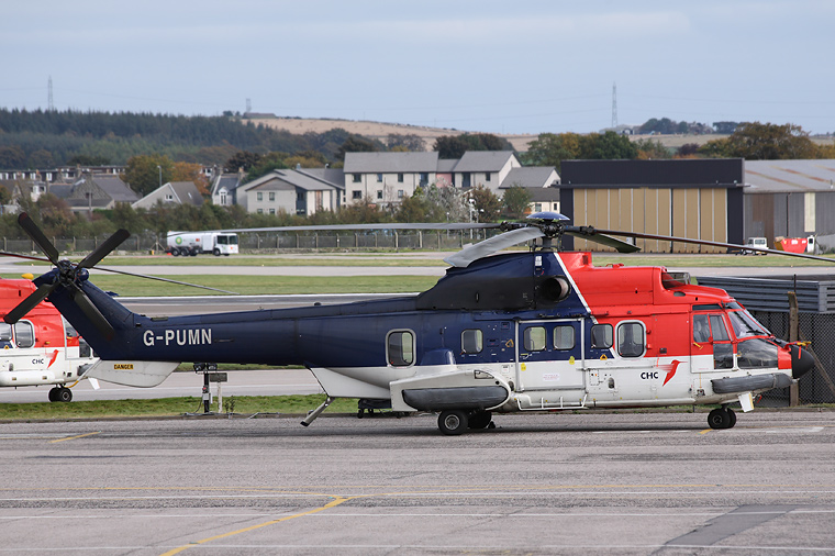 CHC Scotia G-PUMN aircraft at Aberdeen / Dyce