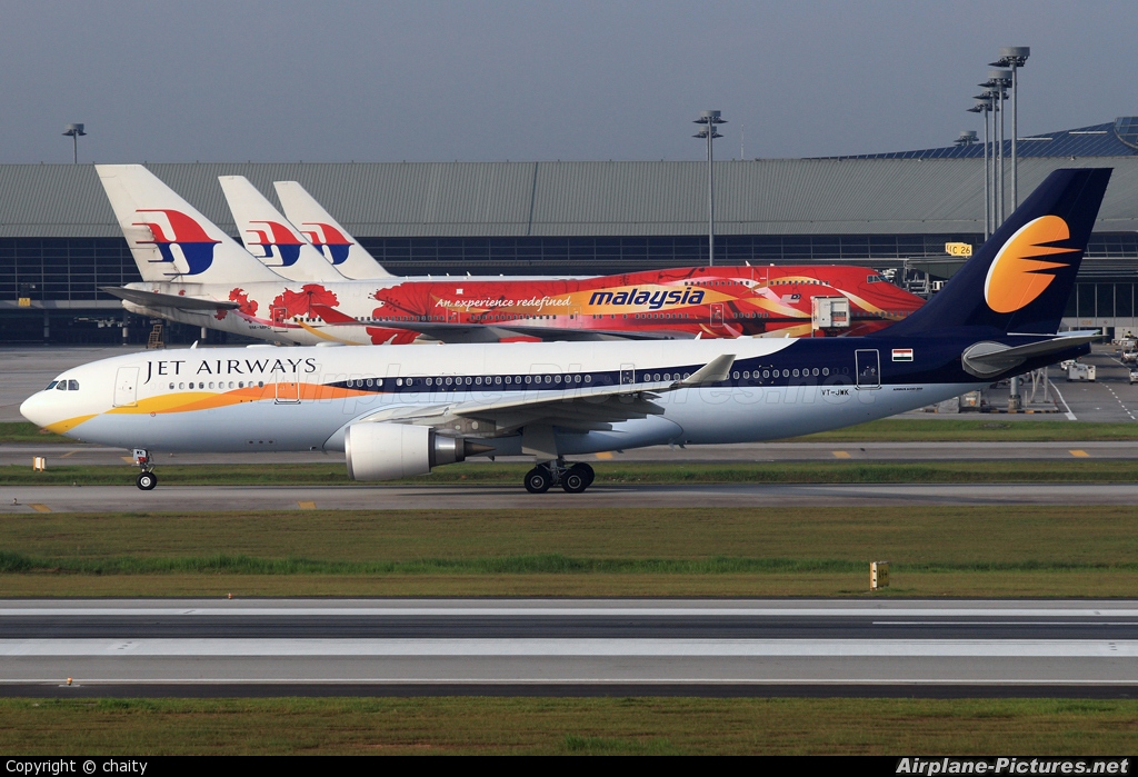 Jet Airways VT-JWK aircraft at Kuala Lumpur Intl