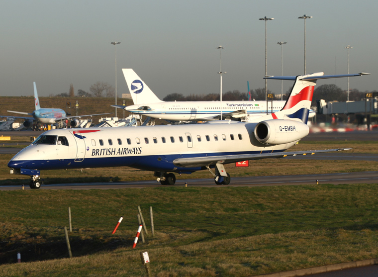 British Airways G-EMBH aircraft at Birmingham
