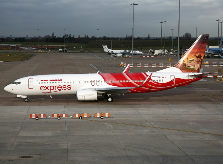Air India Express VT-AXJ aircraft at Birmingham