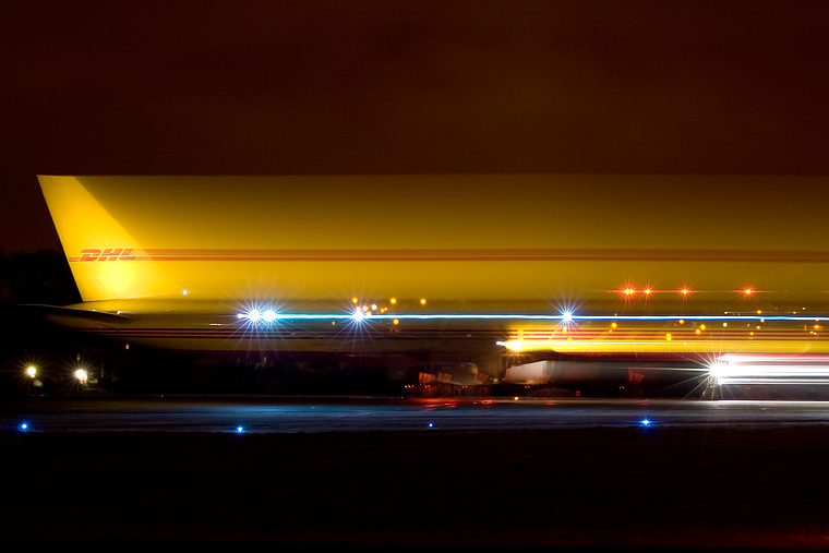 DHL Cargo G-BIKM aircraft at Edinburgh