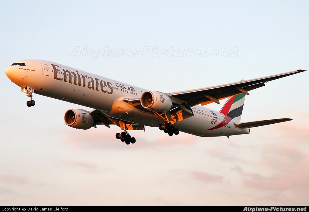 Emirates Airlines A6-EMX aircraft at London - Heathrow