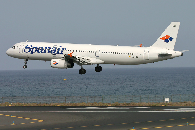 Spanair EC-IJU aircraft at Lanzarote - Arrecife