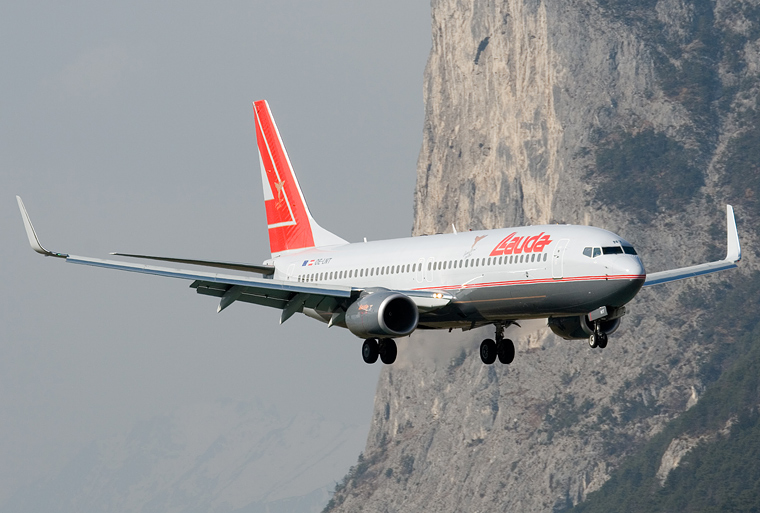 Lauda Air OE-LNT aircraft at Innsbruck