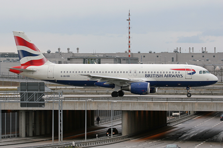 British Airways G-BUSB aircraft at Munich