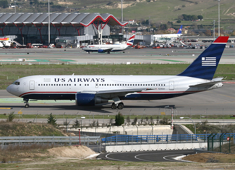 US Airways N245AY aircraft at Madrid - Barajas