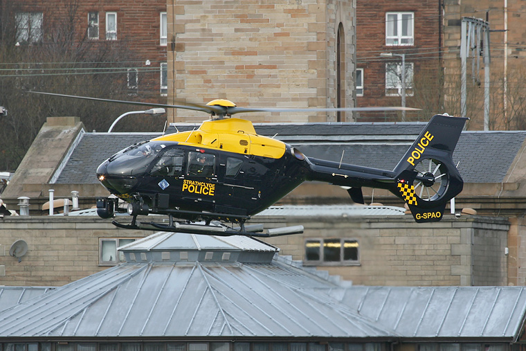 UK - Police Services G-SPAO aircraft at Glasgow - Heliport