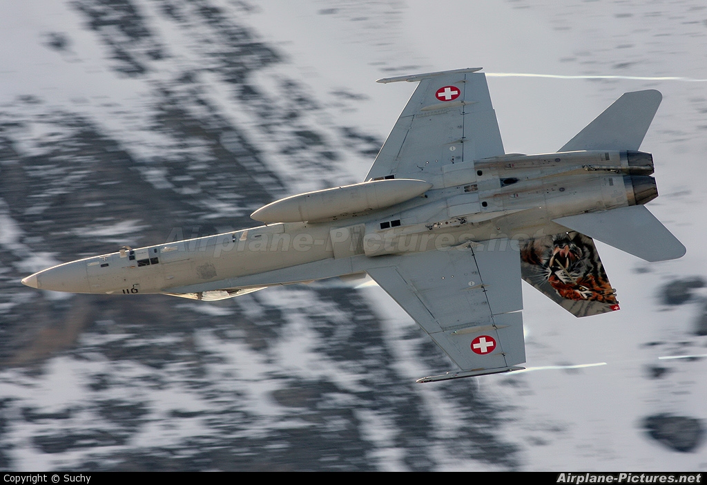 Switzerland - Air Force J-5011 aircraft at Axalp - Ebenfluh Range