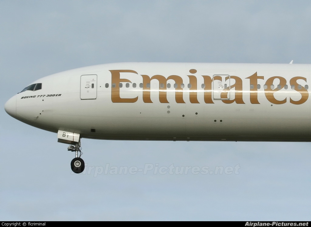 Emirates Airlines A6-EBY aircraft at London - Heathrow