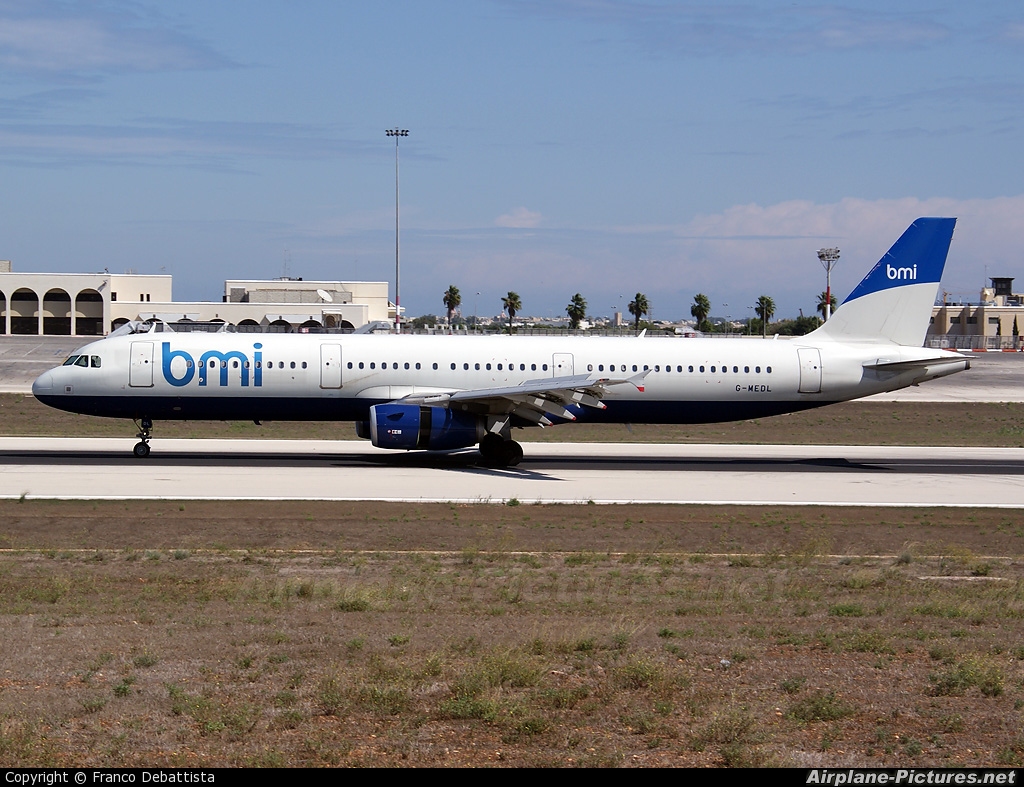 BMI British Midland G-MEDL aircraft at Malta Intl