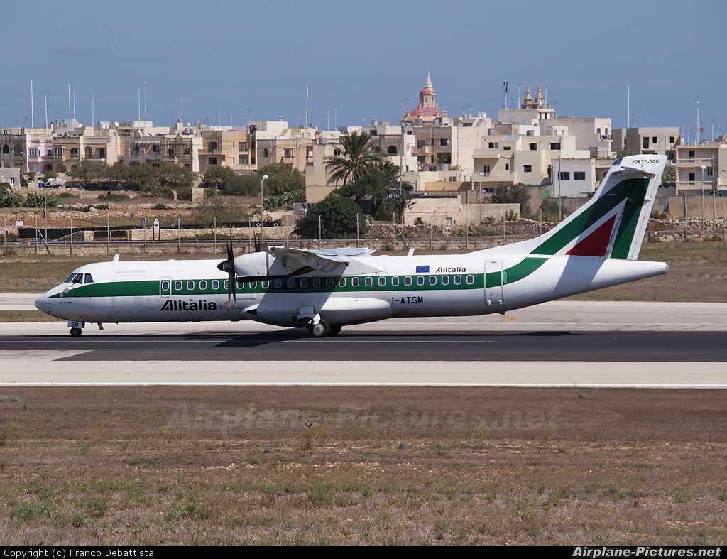Alitalia Express I-ATSM aircraft at Malta Intl