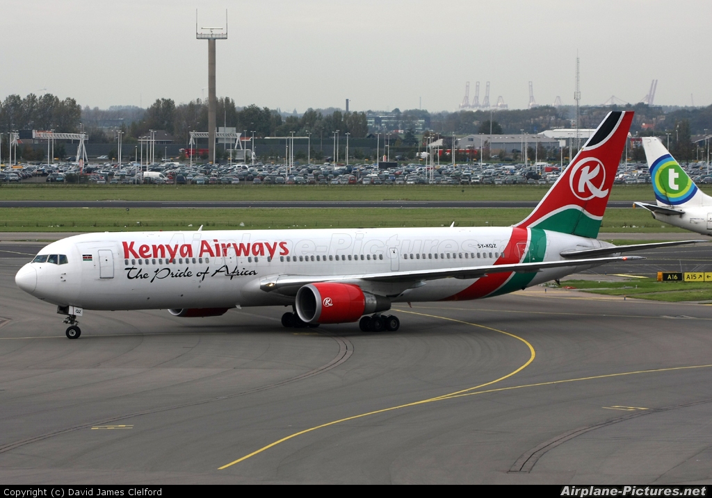 Kenya Airways 5Y-KQZ aircraft at Amsterdam - Schiphol