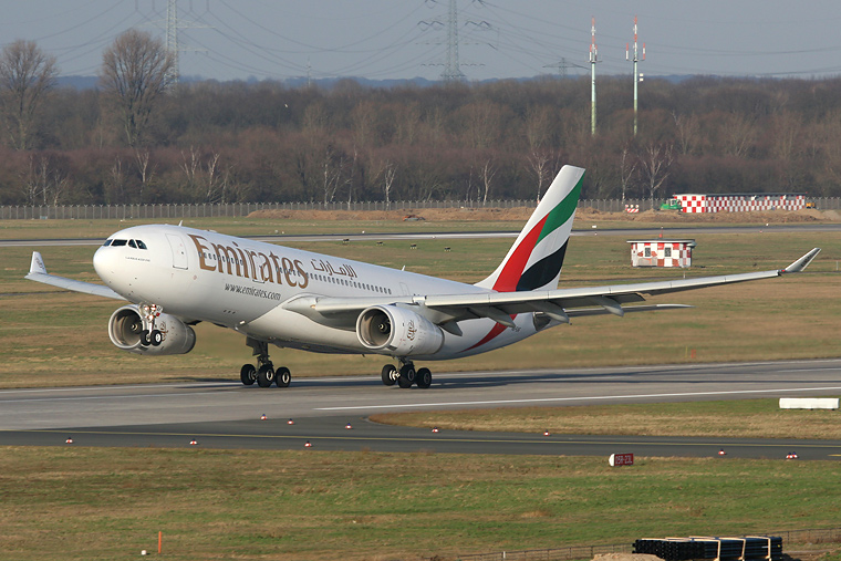 Emirates Airlines A6-EAF aircraft at Düsseldorf