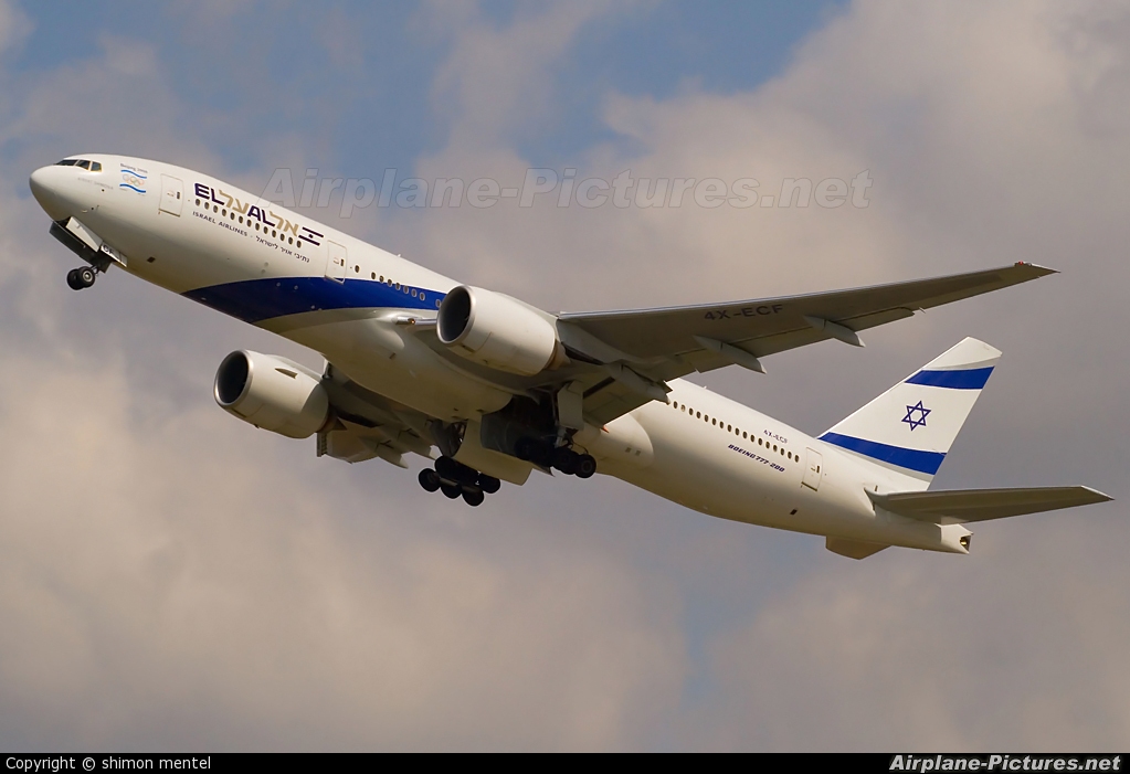 El Al Israel Airlines 4X-ECF aircraft at Tel Aviv - Ben Gurion