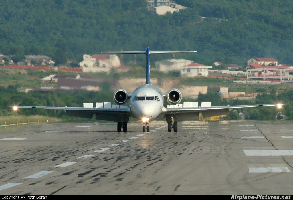 Montenegro Airlines YU-AOT aircraft at Tivat