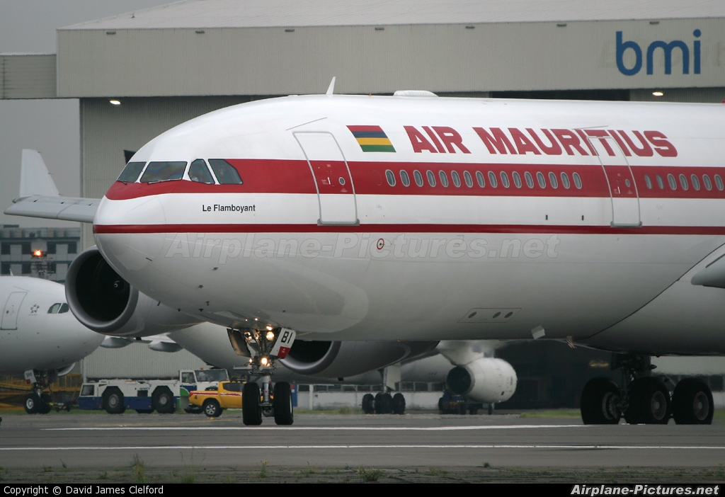 Air Mauritius 3B-NBI aircraft at London - Heathrow
