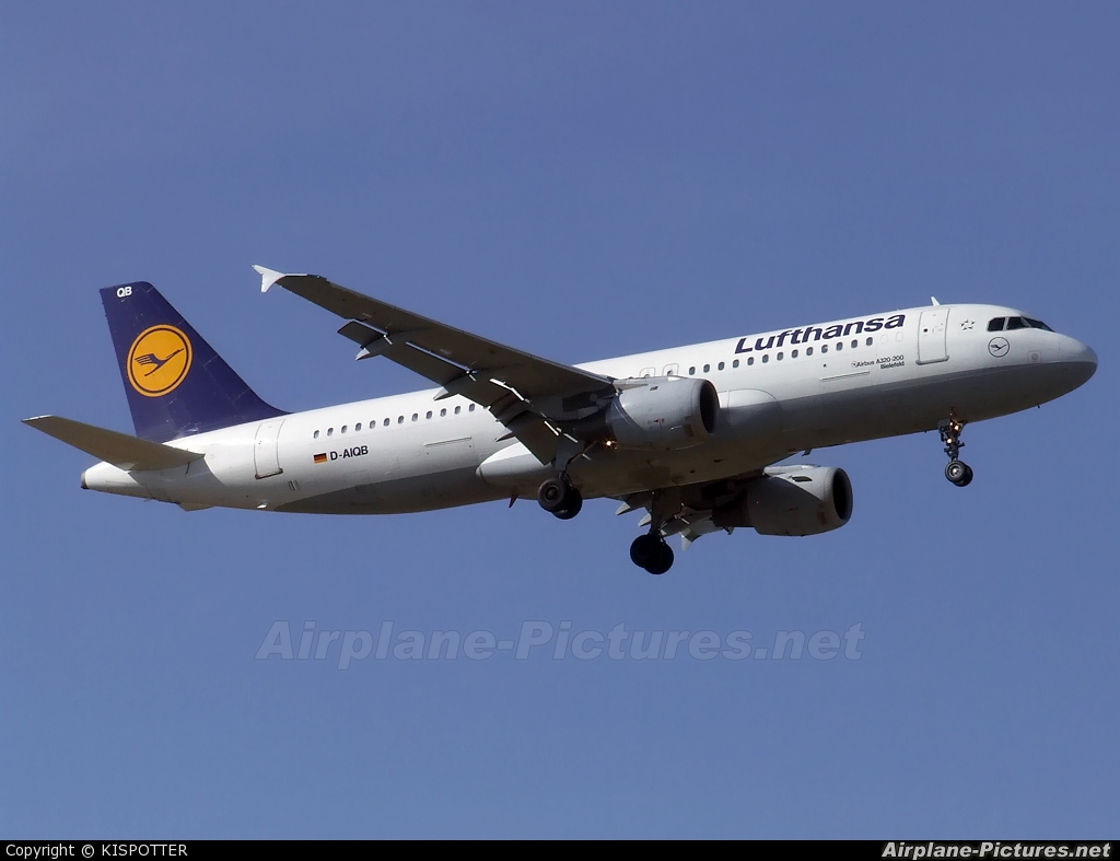 Lufthansa D-AIQB aircraft at Budapest Ferenc Liszt International Airport