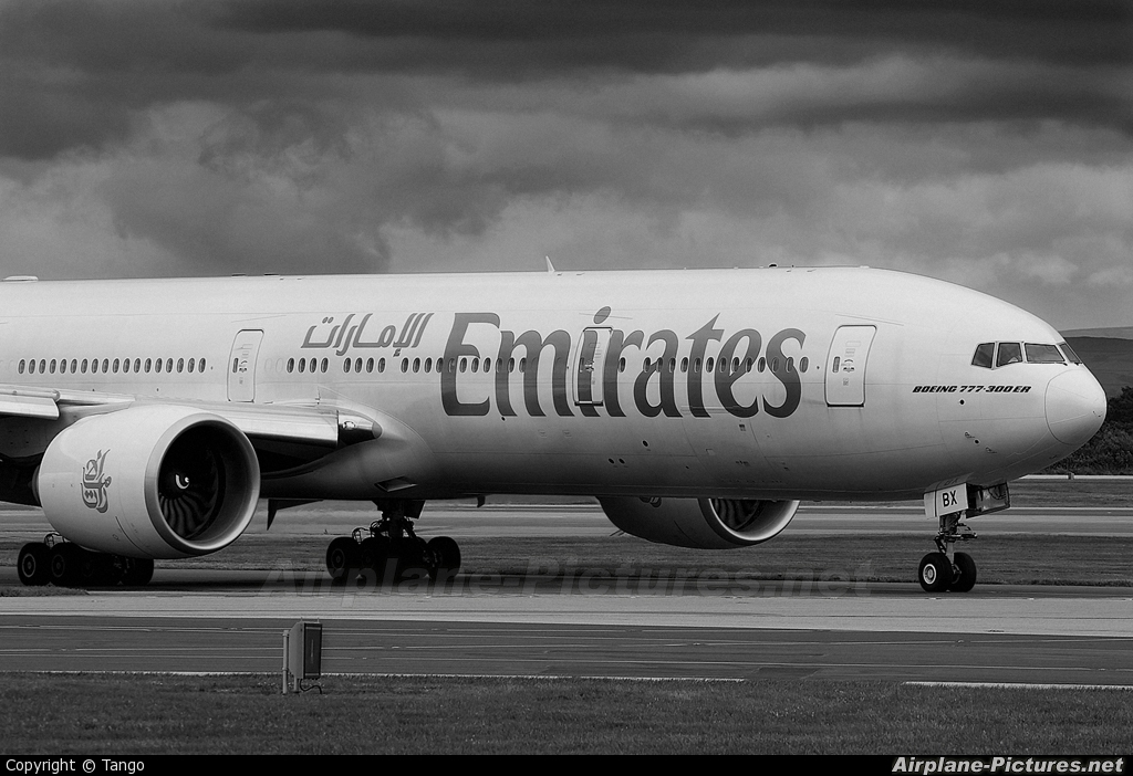 Emirates Airlines A6-EBX aircraft at Manchester