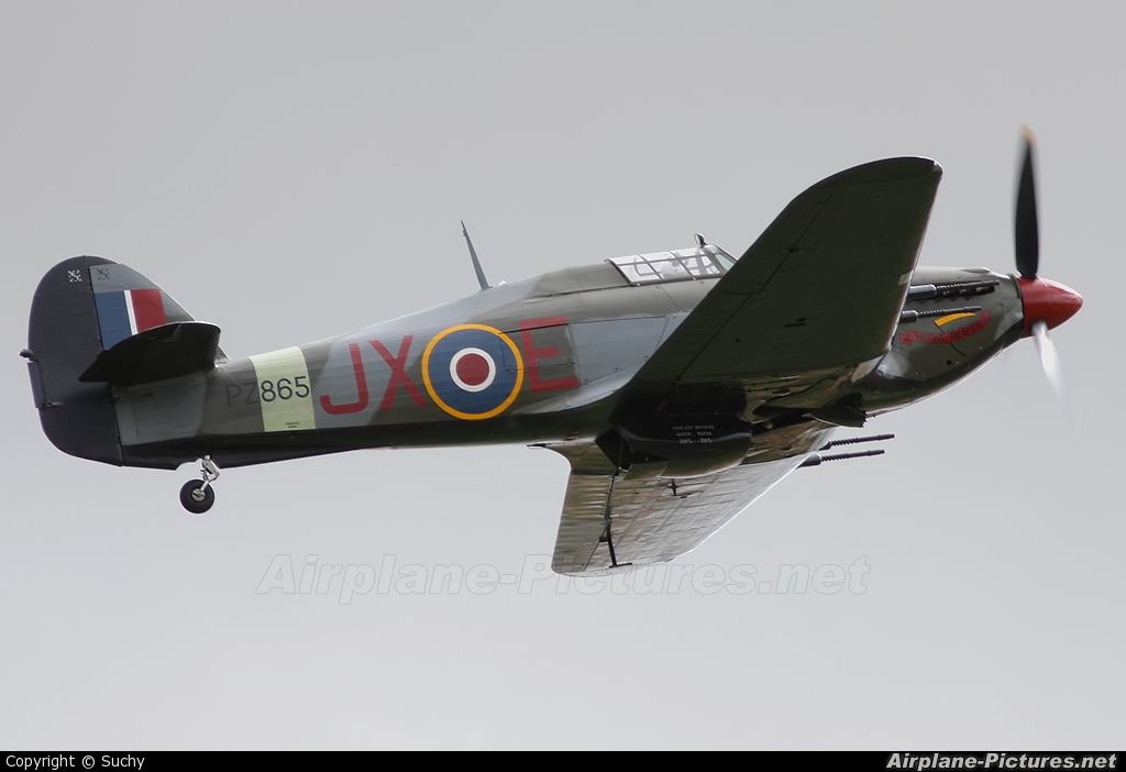 Royal Air Force "Battle of Britain Memorial Flight" PZ865 aircraft at Duxford