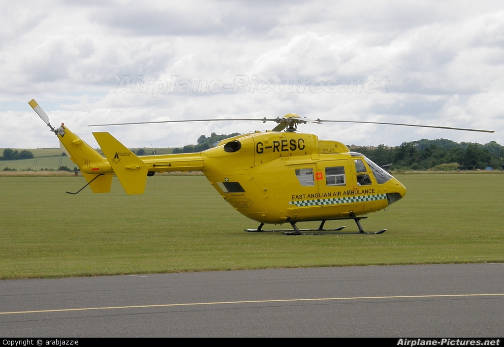 East Anglia Air Ambulance G-RESC aircraft at Duxford
