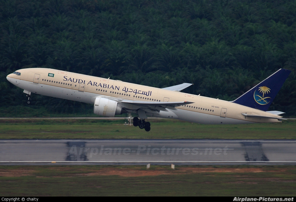 Saudi Arabian Airlines HZ-AKS aircraft at Kuala Lumpur Intl