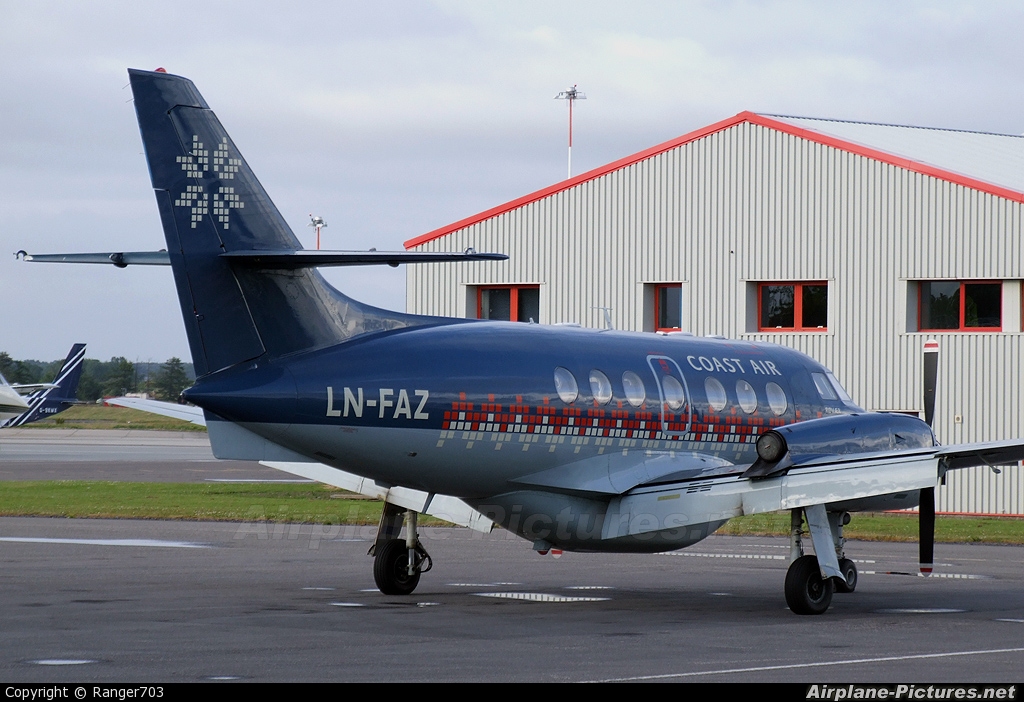 Highland Airways LN-FAZ aircraft at Inverness