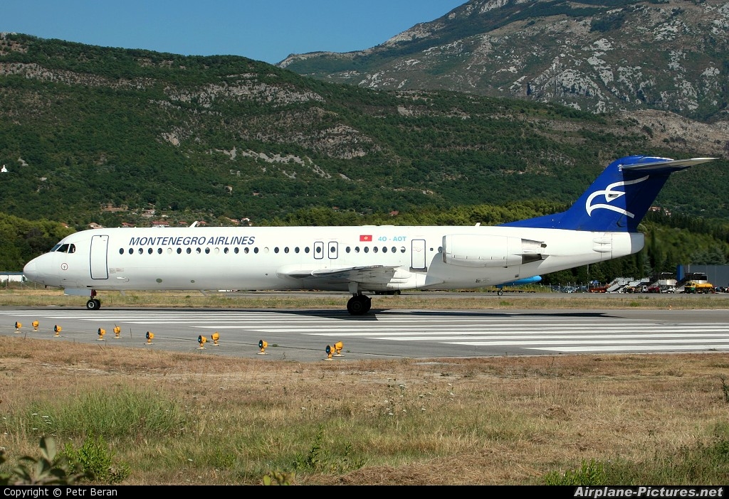 Montenegro Airlines 4O-AOT aircraft at Tivat