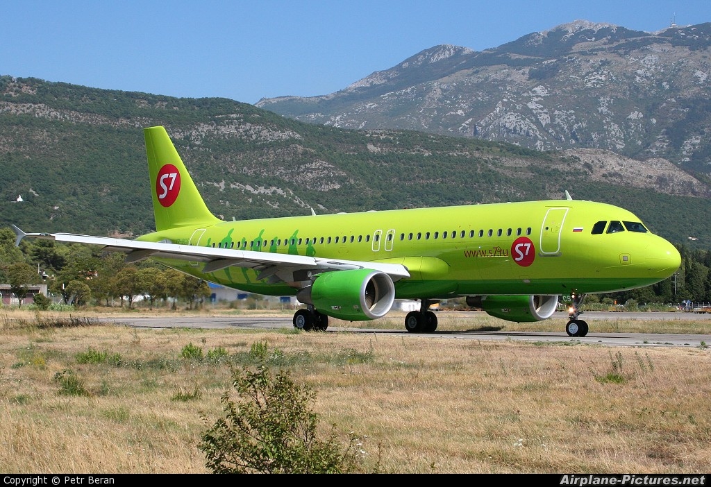 S7 Airlines VP-BCS aircraft at Tivat