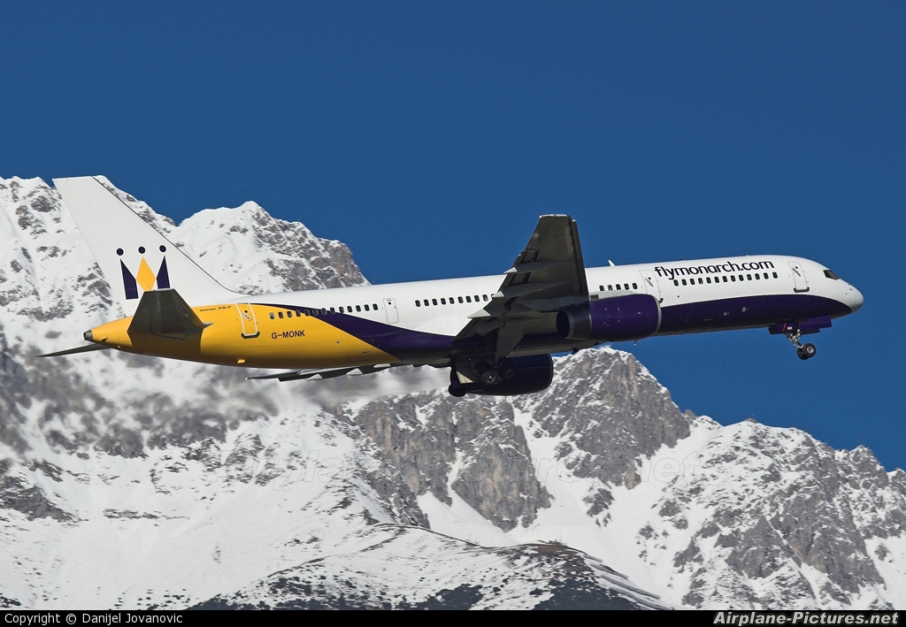 Monarch Airlines G-MONK aircraft at Innsbruck