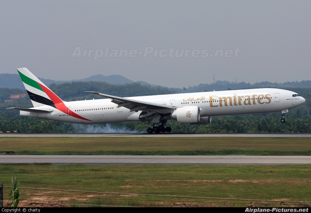 Emirates Airlines A6-EBS aircraft at Kuala Lumpur Intl