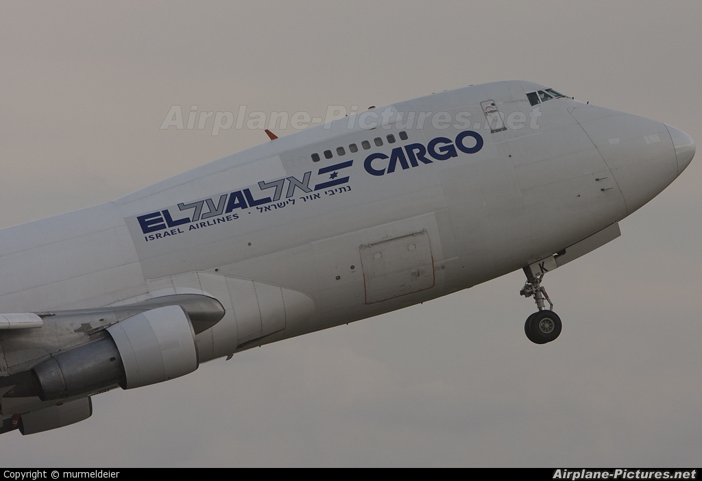El Al Cargo 4X-AXK aircraft at Luxembourg - Findel