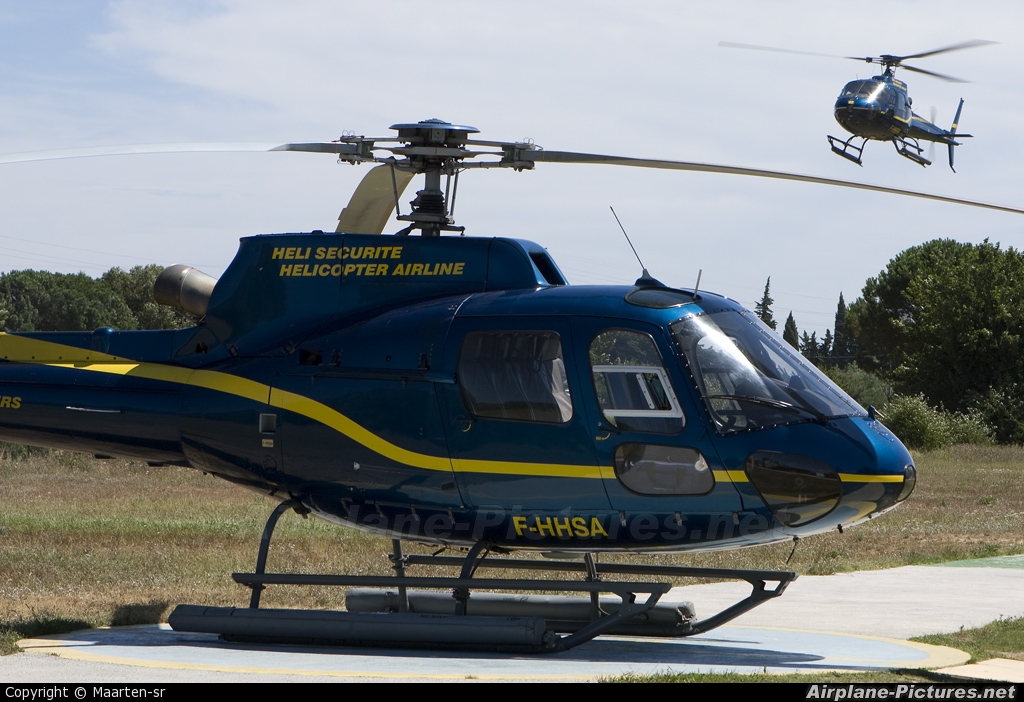 Heli Securite Helicopter Airline F-HMER aircraft at Grimaud Heliport