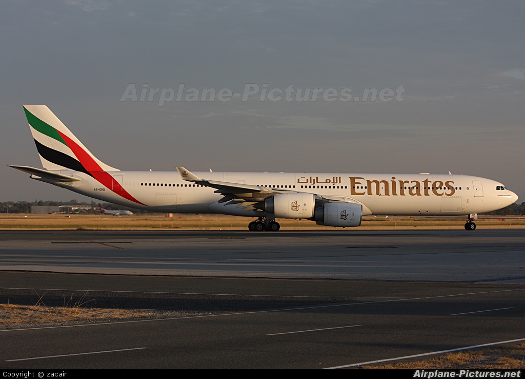 Emirates Airlines A6-ERD aircraft at Perth, WA