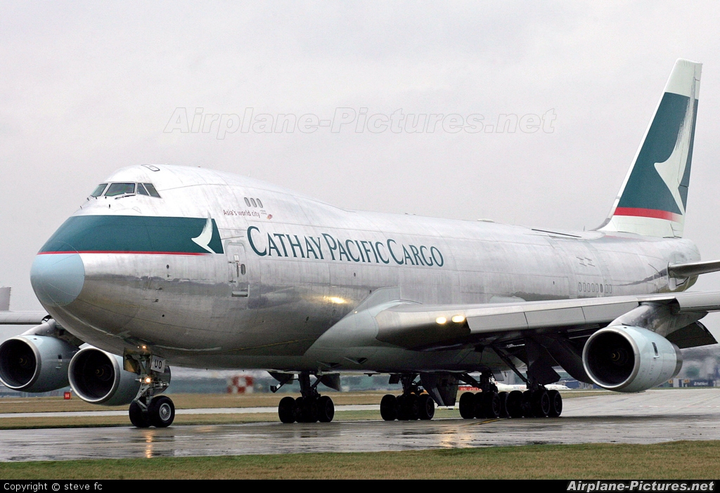 Cathay Pacific Cargo B-HUO aircraft at Manchester