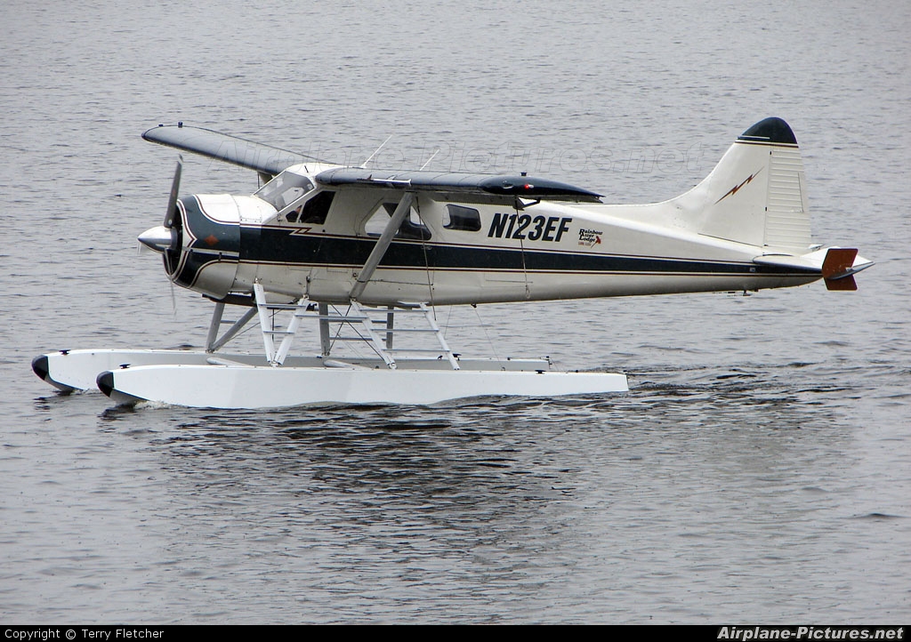 Private N123EF aircraft at Anchorage - Lake Hood