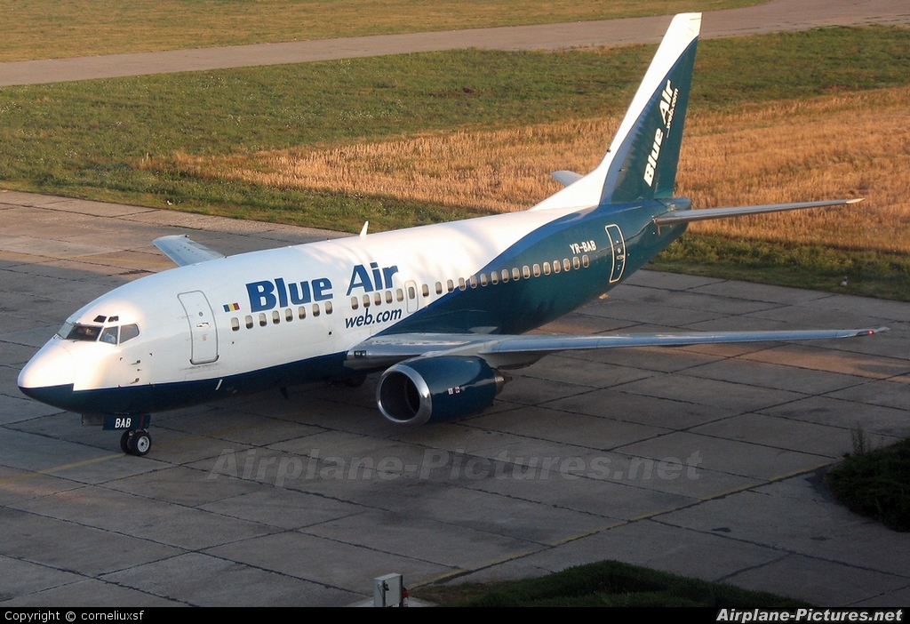 Blue Air YR-BAB aircraft at Bacau