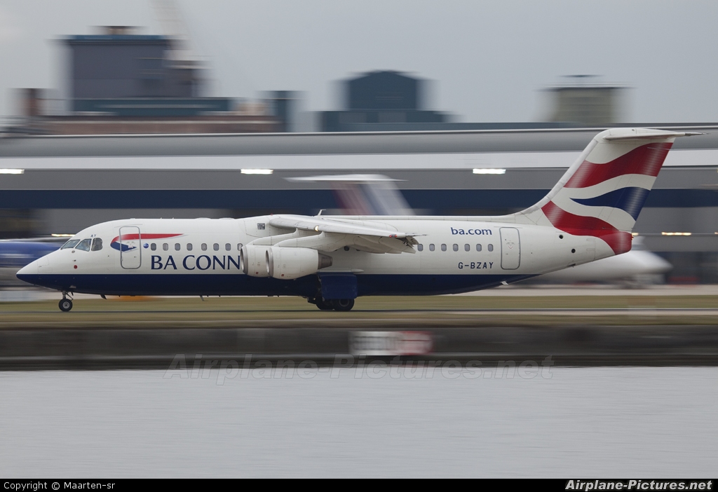 British Airways - Connect G-BZAY aircraft at London - City