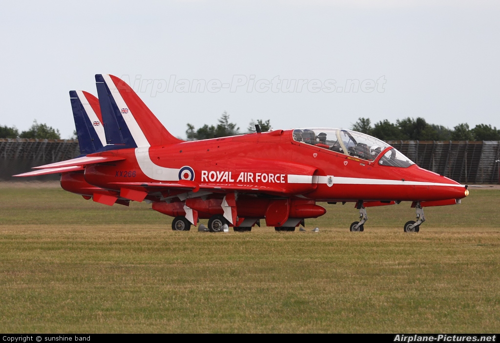 Royal Air Force "Red Arrows" XX266 aircraft at Waddington