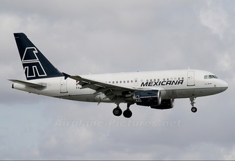 XA-UBZ - Mexicana Airbus A318