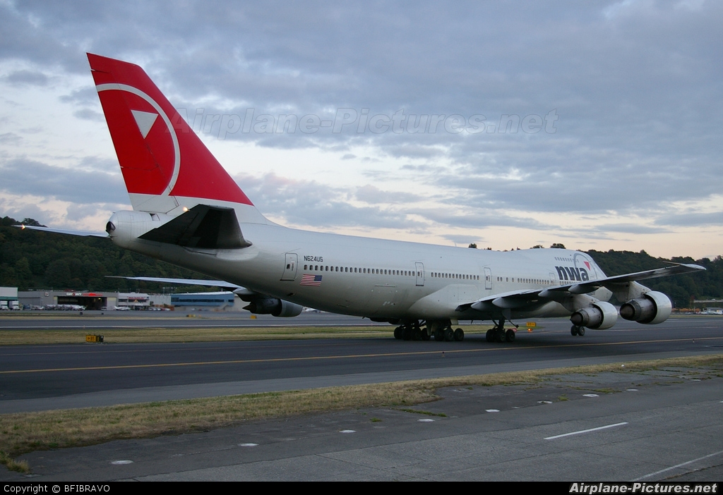 Northwest Airlines N624US aircraft at Seattle - Boeing Field / King County Intl