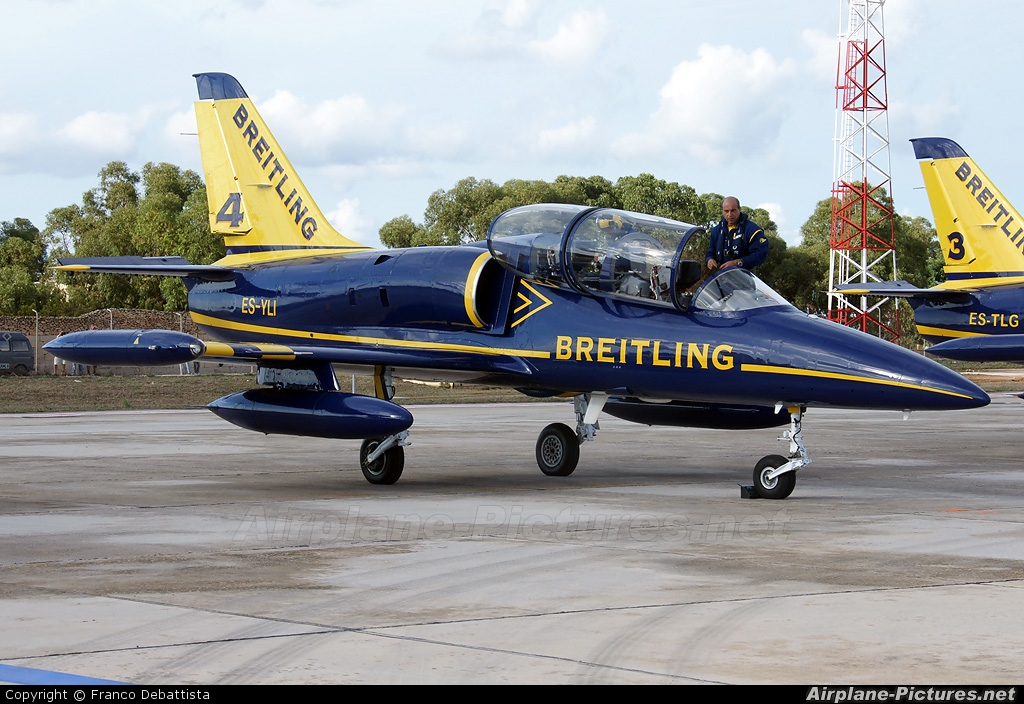 Breitling Jet Team ES-YLI aircraft at Malta Intl