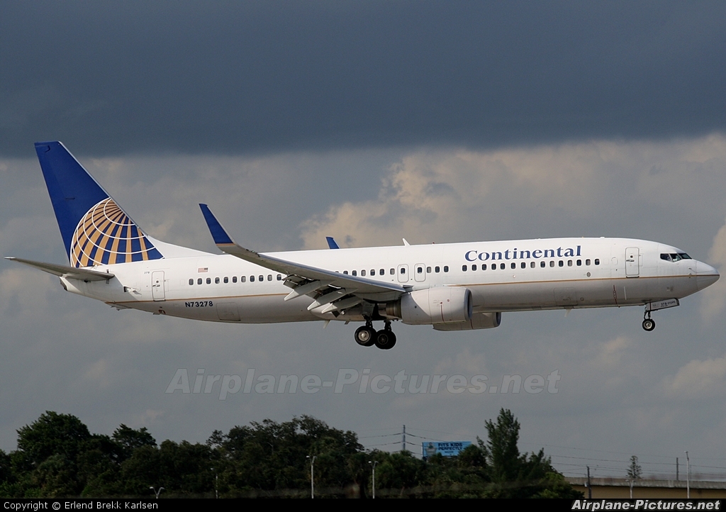 Continental Airlines N73278 aircraft at Fort Lauderdale - Hollywood Intl