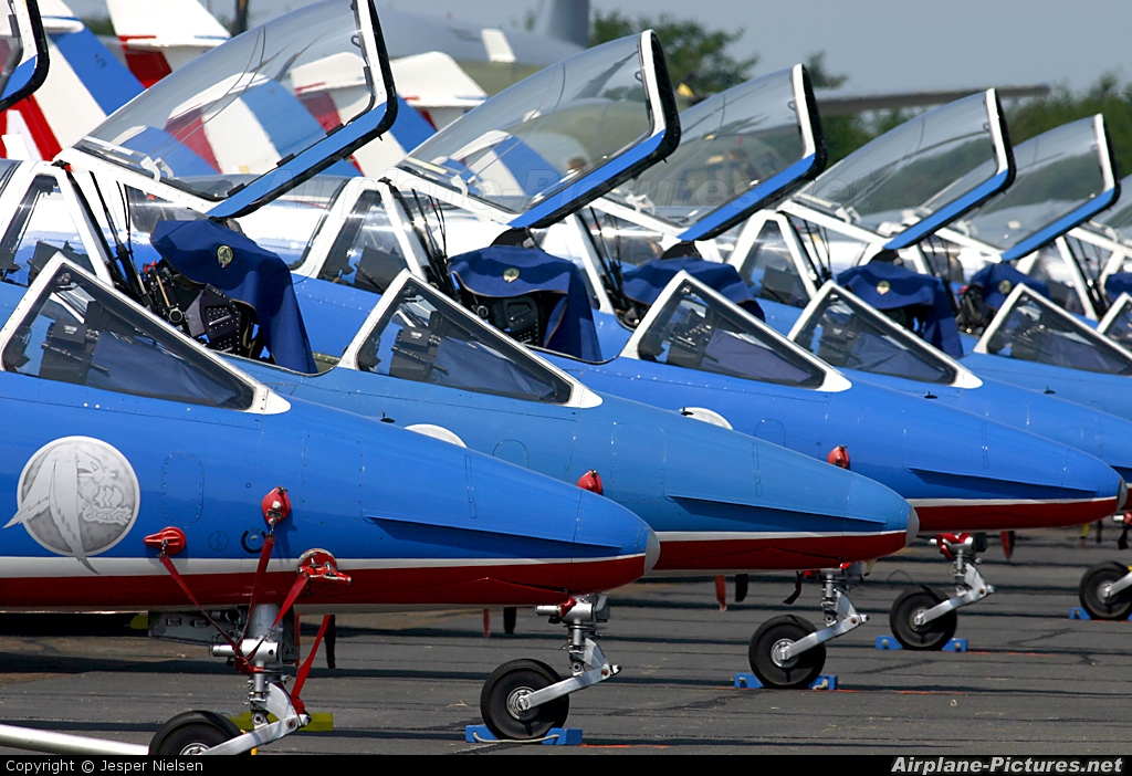 France - Air Force "Patrouille de France" E122 aircraft at Aalborg