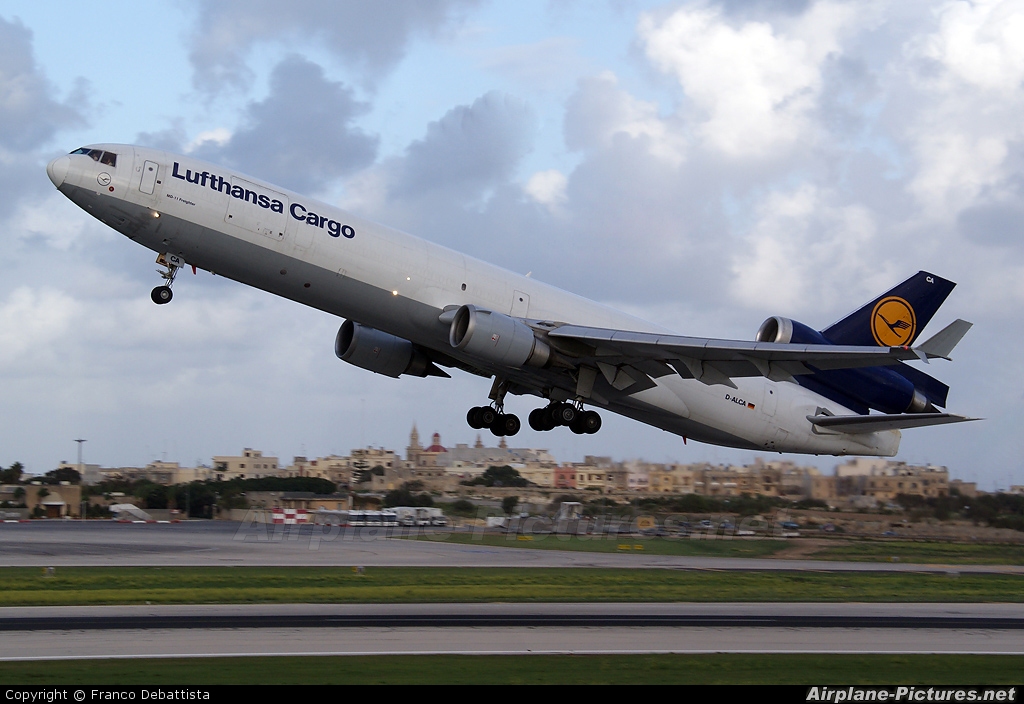 Lufthansa Cargo D-ALCA aircraft at Malta Intl