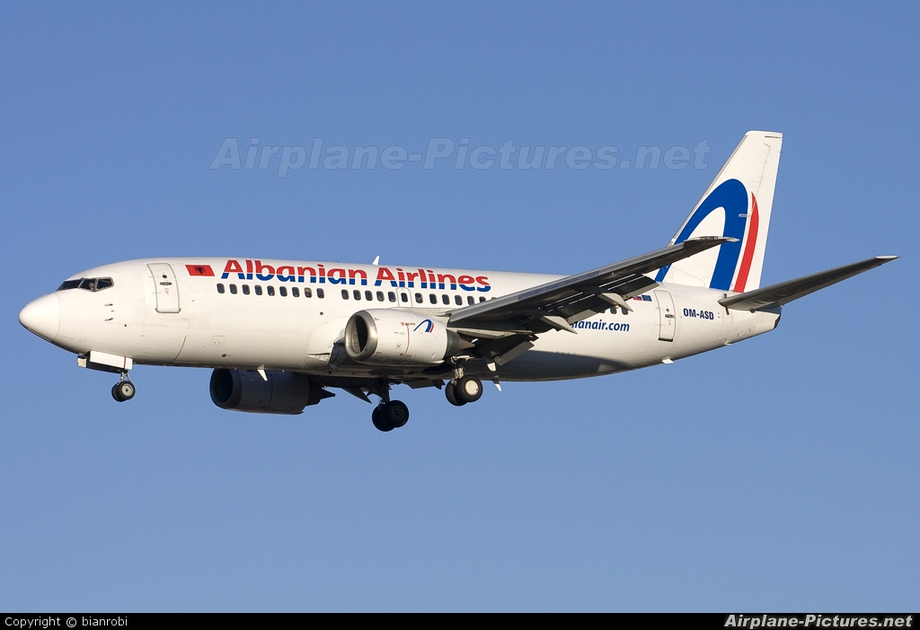 Albanian Airlines OM-ASD aircraft at Bologna - Borgo Panigale