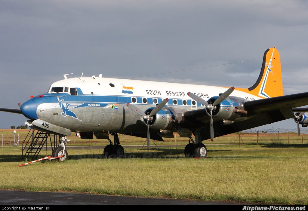 South African Airways Historic Flight ZS-AUB aircraft at Johannesburg - Rand