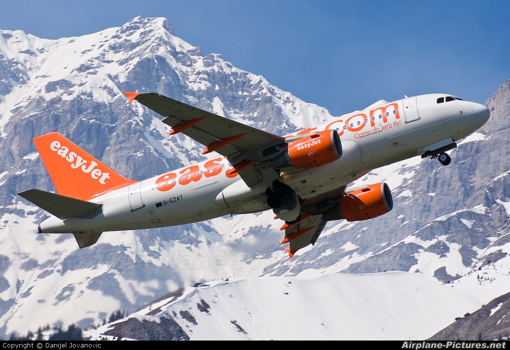 easyJet G-EZAY aircraft at Innsbruck