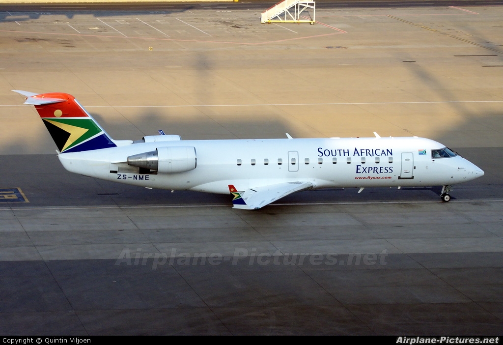 South African Express ZS-NME aircraft at Johannesburg - OR Tambo Intl